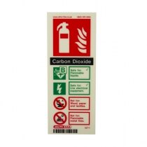 Photoluminescent CO2 Fire Extinguisher Signs