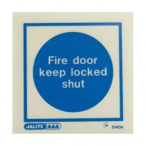 "Fire Door Keep Locked Shut" 