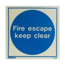 "Fire escape keep clear"