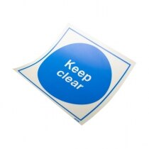 Keep clear door sign - 200 x 200mm