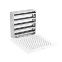 Fire Rated Louvre Air Vent & Face Plate for 1500 (White)