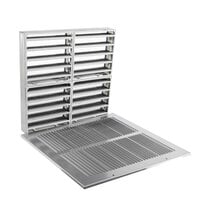 Fire Rated Louvre Air Vent & Face Plate for 1300 (Silver)