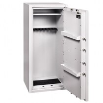 Ranger Grade I eight gun security cabinet with storage shelf and door racks