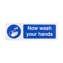 Now wash your hands - Landscape Sign- 300 x 100mm