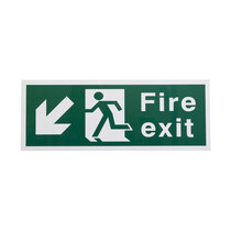 Fire Exit Sign - Down Left