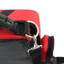 The Schiller case can also be carried using the carry strap