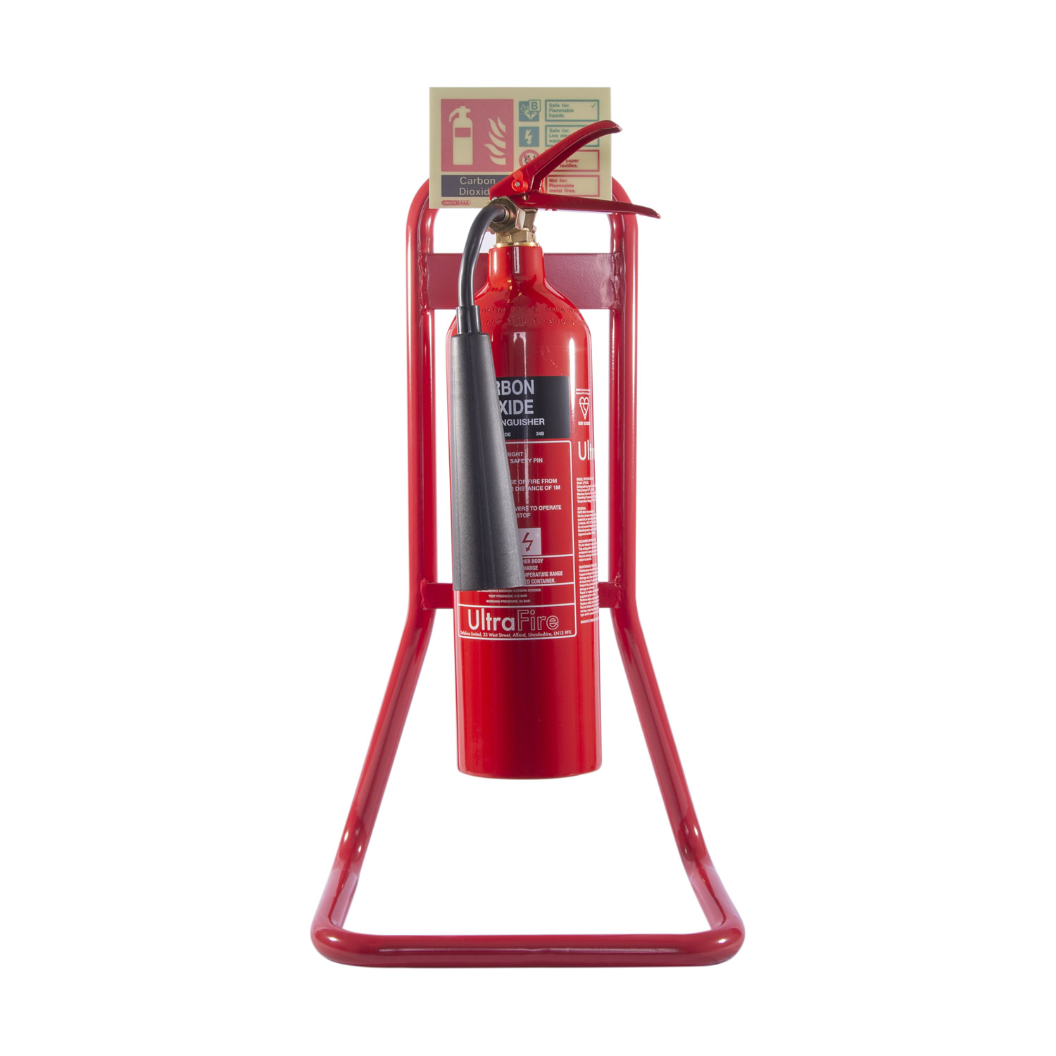 UltraFire Single Red Metal Extinguisher Stand