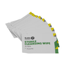 Sterile cleaning wipes to clean the area for the AED pads to adhere to