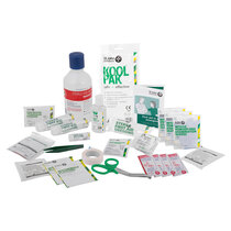 The Universal Plus first aid kit provides additional supplies including a Koolpak and extra dressings
