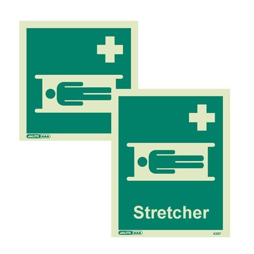 Available with or without "Stretcher" text