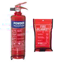 1kg Powder Fire Extinguisher & Fire Blanket Special Offer
