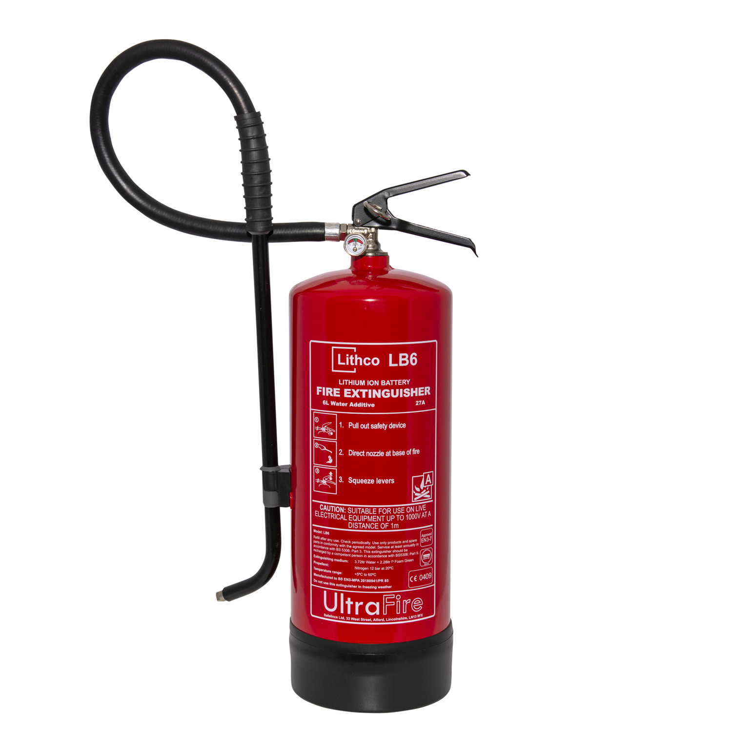 The new Lithco LB6 Lithium-Ion Battery Fire Extinguisher from UltraFire