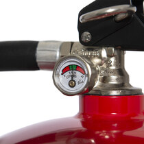 Commission & service like any water-based stored pressure extinguisher