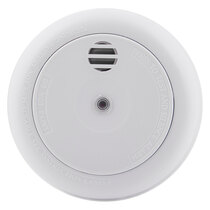 Large central button takes up almost the whole face of the alarm for easy testing and silencing
