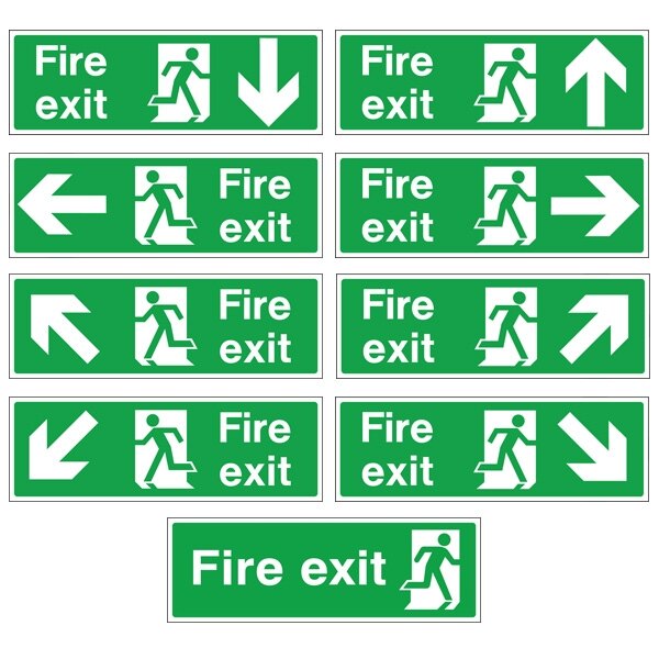 emergency exit signs