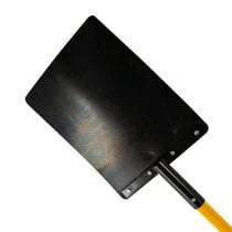 Large, solid rubber paddle provides large contact area to disrupt fires and is securely attached to withstand repeated use