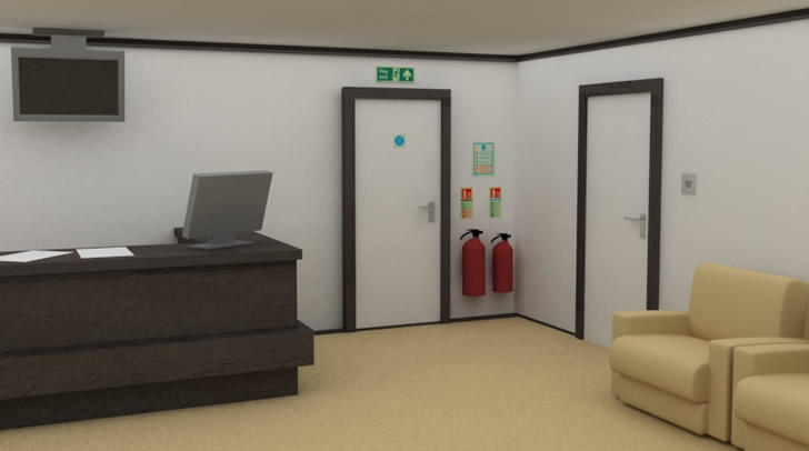 Fire extinguishers suitable for receptions