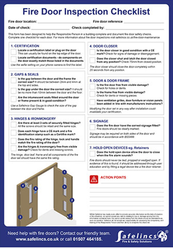 fire door check list