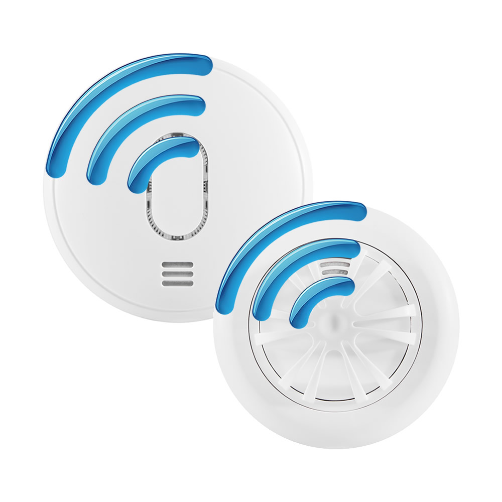 UltraFire radio-interlinked battery powered smoke and heat alarms