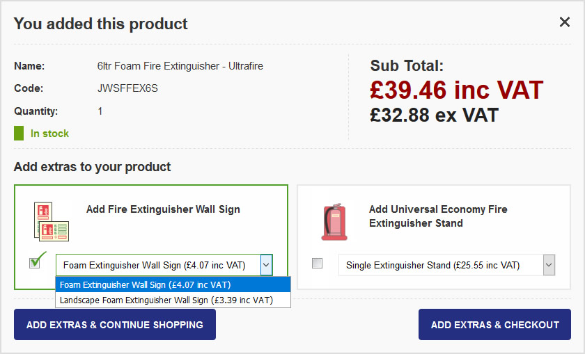 Portable Fire Extinguisher Selection Chart