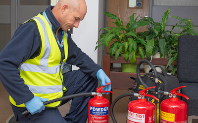 Servicing fire extinguishers