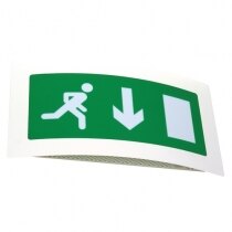 Image of the Curved Fire Exit Sign (Fire Exit Box) With Self-Test - ESS/ST
