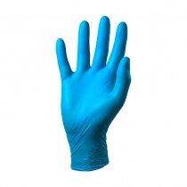 Image of the Medicare Disposable Powder-Free Blue Nitrile Examination Gloves - 200 Gloves