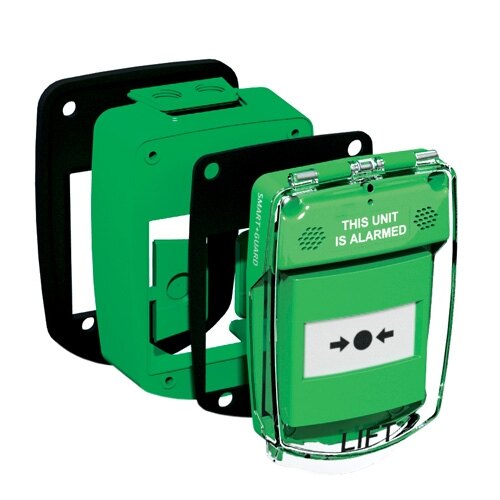 Green Waterproof Call Point Cover Surface Mounted Sigma Smart+Guard