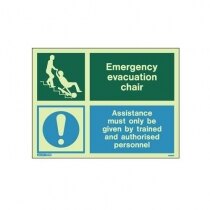 Image of the Evacuation Chair Sign