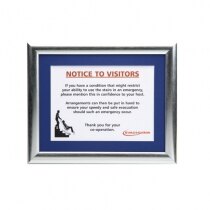 Image of the EVAC+CHAIR Reception Wall Notice