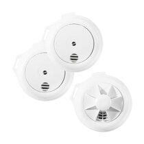 Image of the Mains Powered 2 Smoke Alarms and 1 Heat Alarm Kit with Alkaline Back-up Batteries - Firehawk