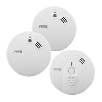 Image of the Mains Powered 2 Smoke Alarms and 1 Heat Alarm Kit with Alkaline Back-up Battery - Kidde Firex KF Series