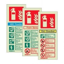 Image of the Photoluminescent P50 Fire Extinguisher Signs