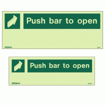 Image of the 'Push bar to open' Signs