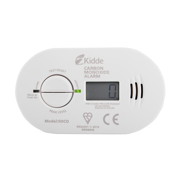 10 Year Life Digital Display Carbon Monoxide Alarm - Kidde ...