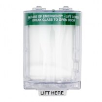 Image of the Call Point Cover 'Stopper' with Sounder Green STI 6532/G (for flush mounted call points)