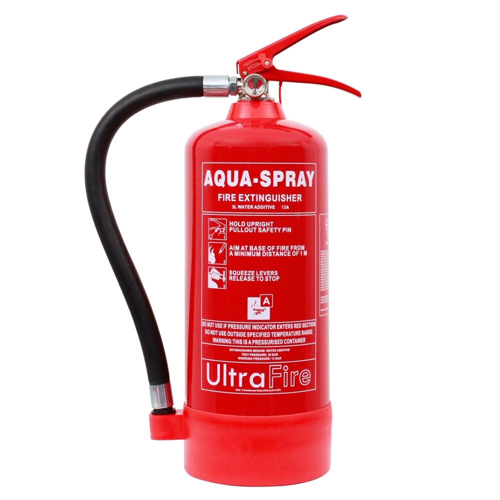 Fire extinguisher types: water extinguisher