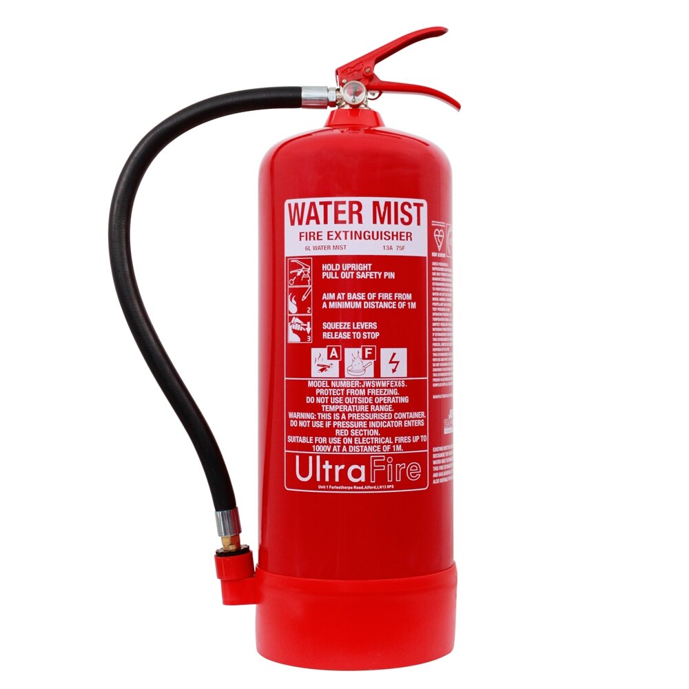 Fire extinguisher types: water mist extinguisher