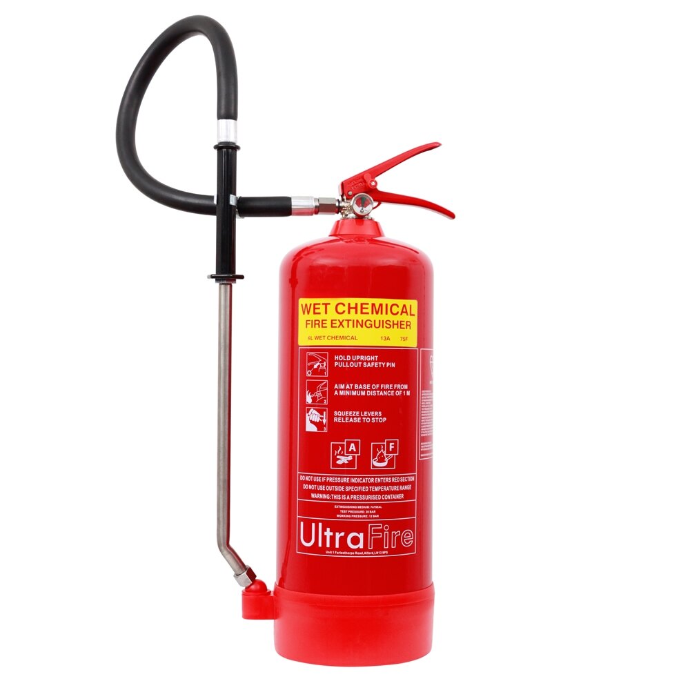 Fire extinguisher types: wet chemical extinguisher