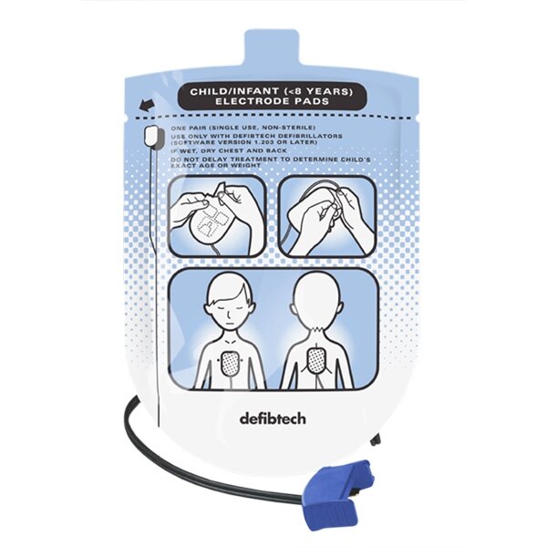 Image of the Defibtech Lifeline AED and Auto Paediatric Defibrillator Pads