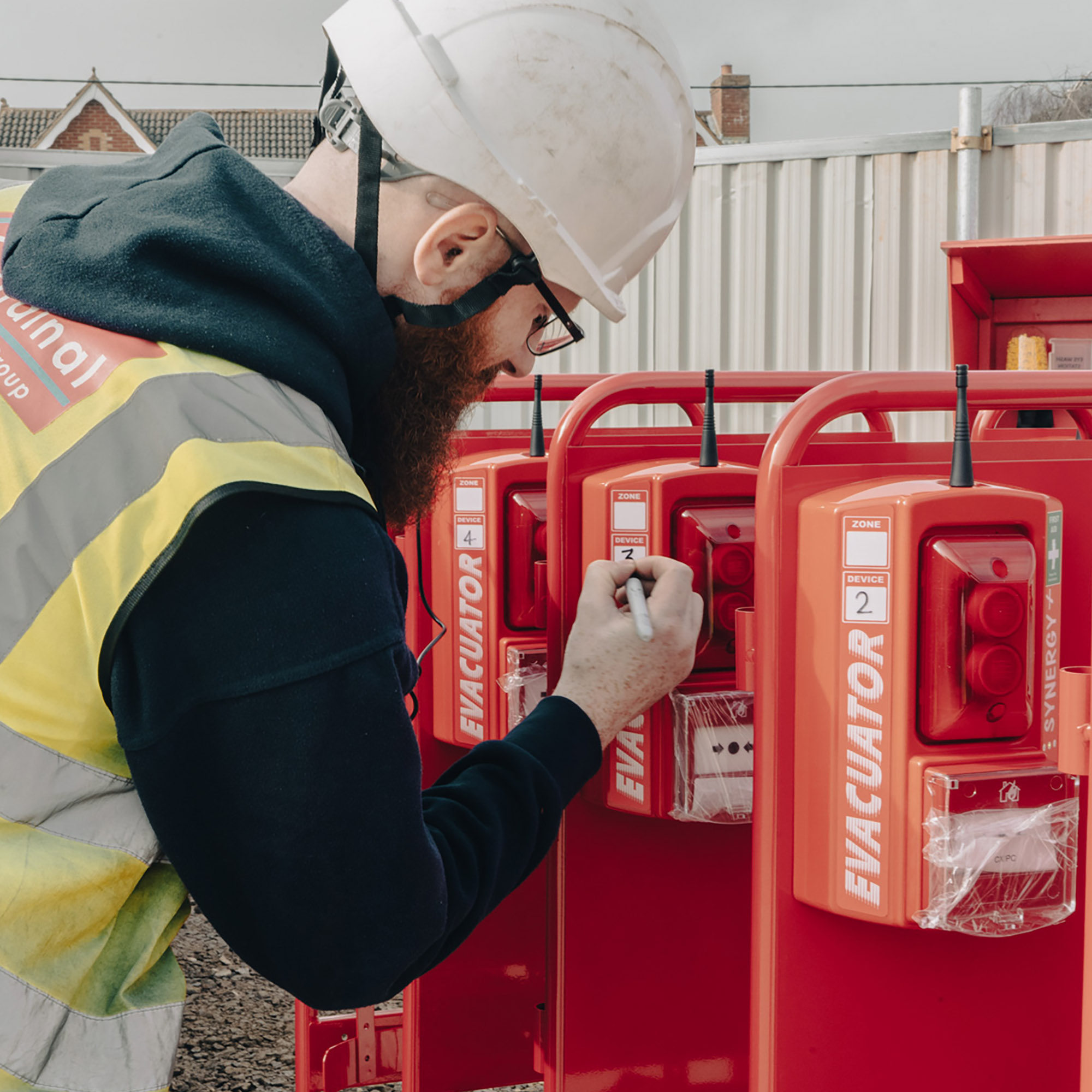 Image of the Evacuator Synergy+ Wireless Site Alarm Installation