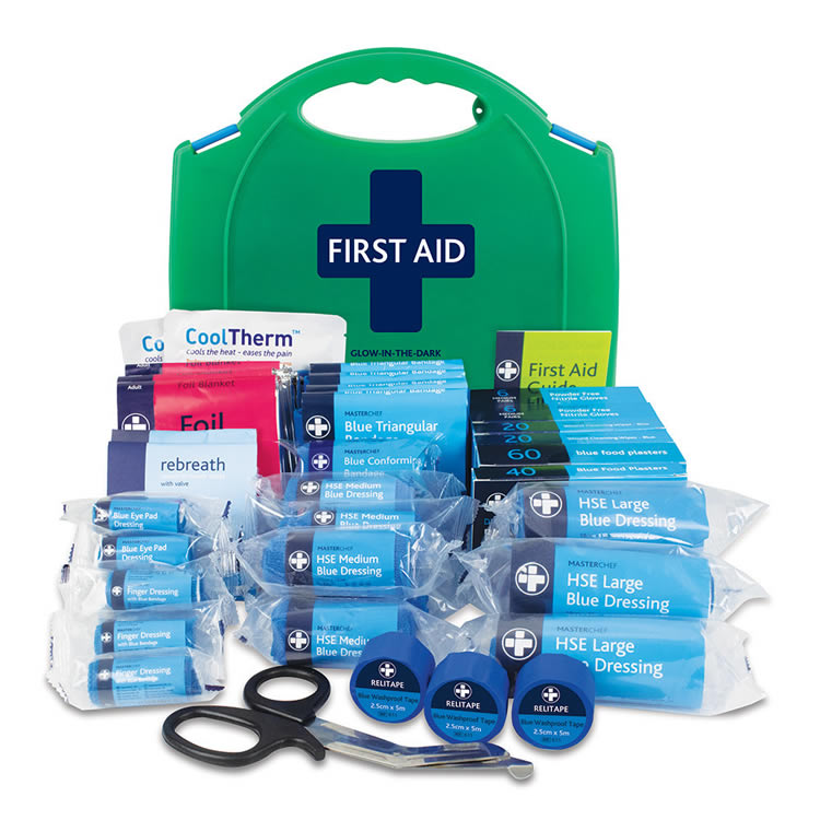Image of the BS 8599-1 Compliant Glow in the Dark Catering First Aid Kit