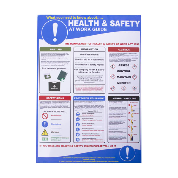 Image of the Health and Safety at Work Poster