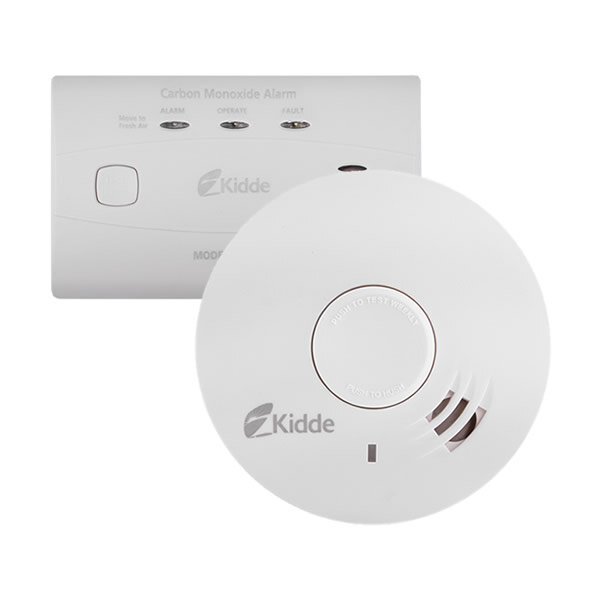 Kidde 10LLCO Carbon Monoxide Detector & 10Y29 Optical Smoke Alarm Special Offer