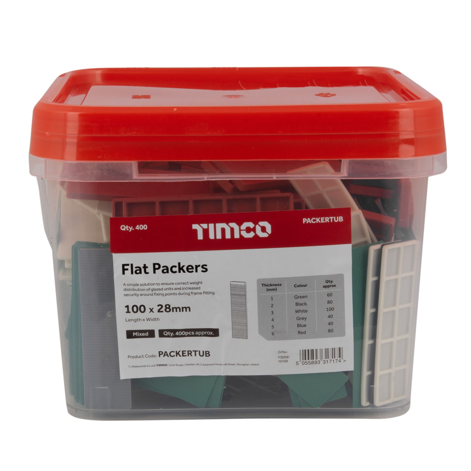 Plastic Packers for Fire Door Frames 400 x Assorted – TIMCO