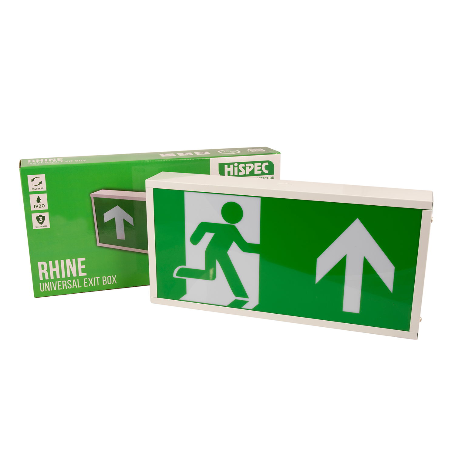 Image of the Universal LED Emergency Fire Exit Sign with Self-Test - Rhine
