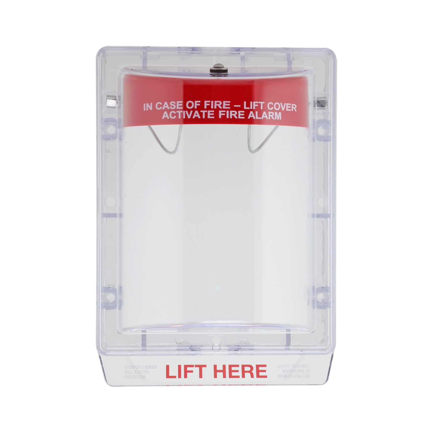 Image of the Call Point Cover 'Stopper 2' STI 1230 (for surface mounted call points)