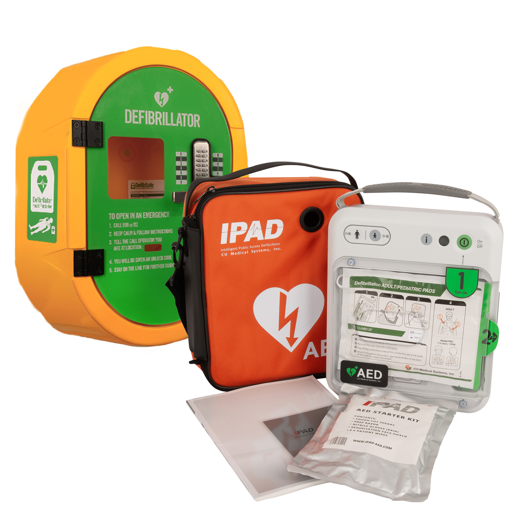 IPAD NFK200 Semi-Automatic Defibrillator with DefibSafe2 Cabinet