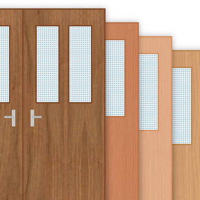 Buy 60 Minute Double Fire Door with 150x800mm / 150x800mm Panes