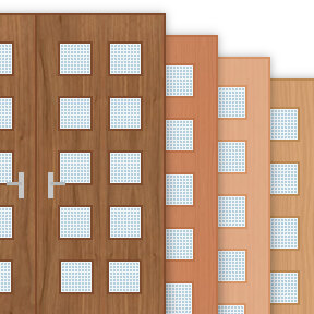 Buy 60 Minute Double Fire Door with 200x200mm Square Panes x 10